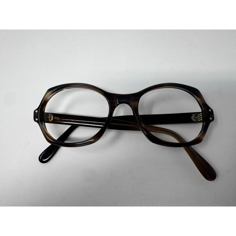 Renaissance U.S.A. 1970s New Old Stock Brown Eyeglass Frames 50-18-145